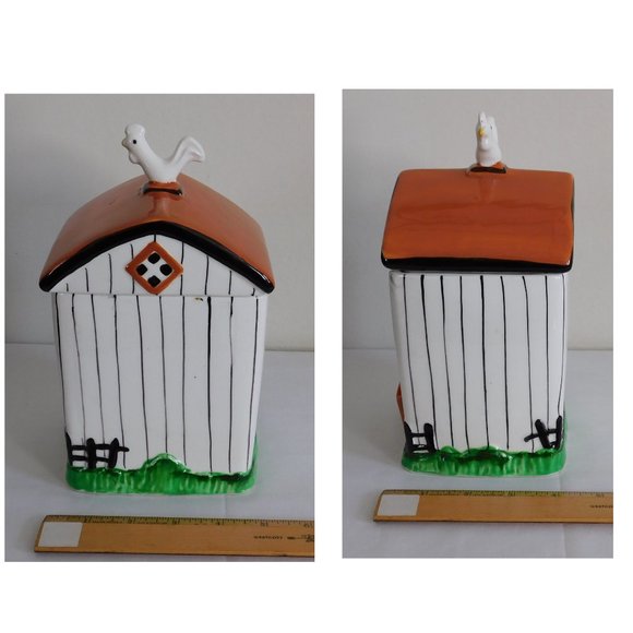 Vintage 1950s 1960s Ceramic Yona Originals Sugar Canister Barnyard Rooster MIJ - Picture 3 of 6